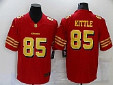 Nike 49ers 85 George Kittle Red Gold Color Rush Vapor Untouchable Limited Jersey Dzhi,baseball caps,new era cap wholesale,wholesale hats